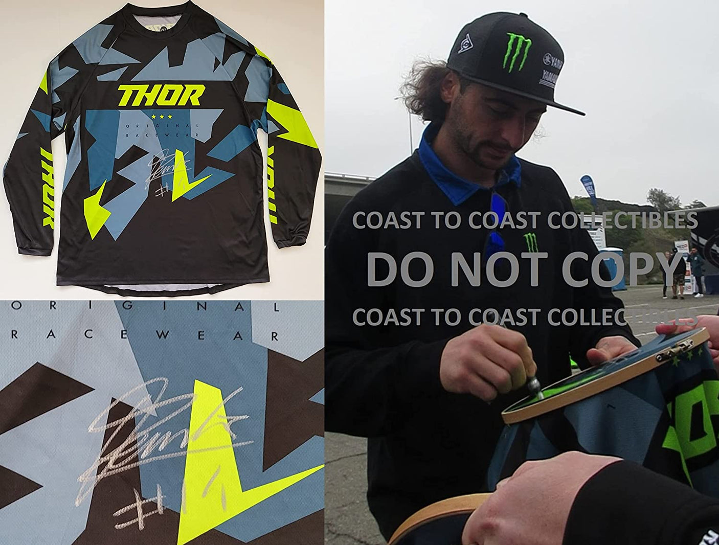 Dylan Ferrandis Supercross Motocross signed Thor Jersey COA proof autographed.
