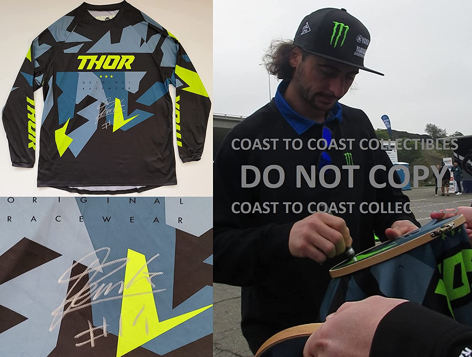 Dylan Ferrandis Supercross Motocross signed Thor Jersey COA proof autographed.
