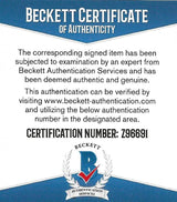 Kurt Warner signed St Louis Rams logo football autographed proof Becket COA