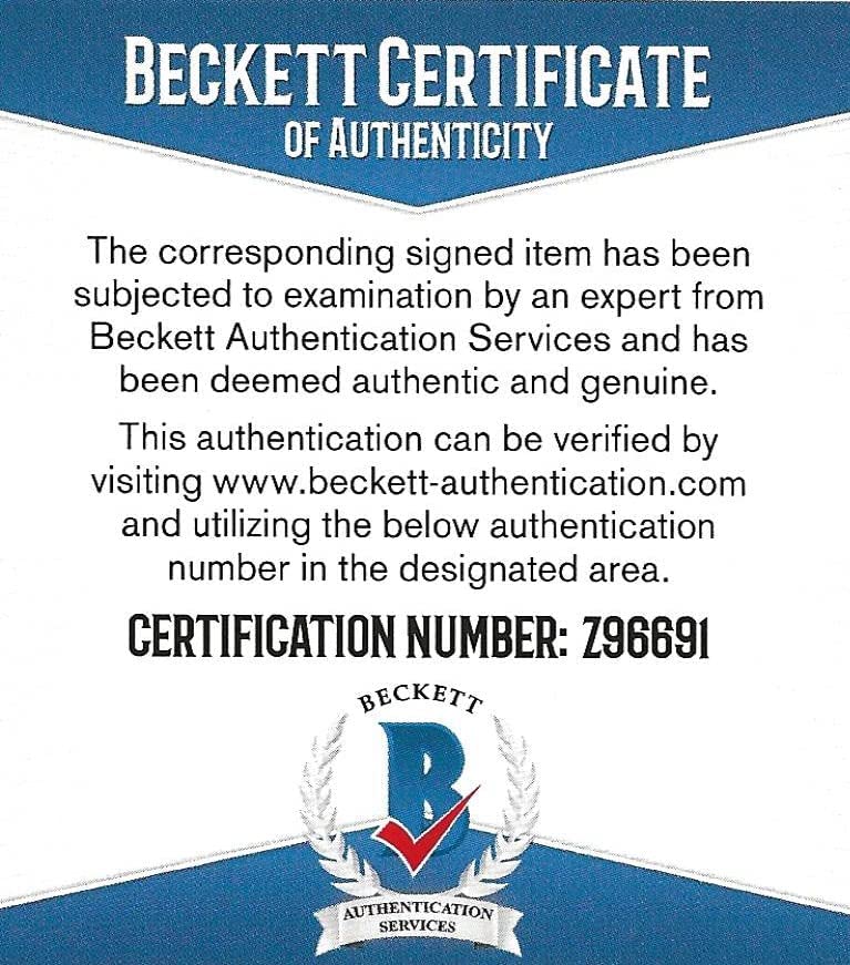 Kurt Warner signed St Louis Rams logo football autographed proof Becket COA
