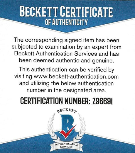 Kurt Warner signed St Louis Rams logo football autographed proof Becket COA