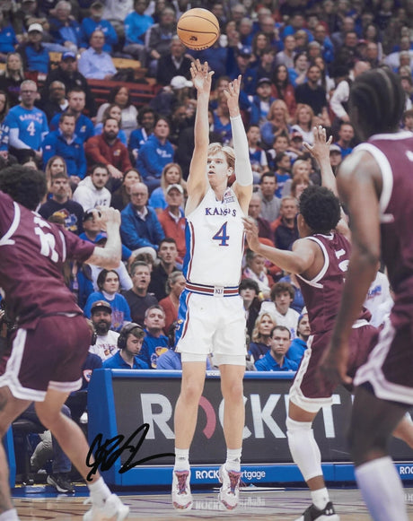 Gradey Dick signed Kansas Jayhawks basketball 8x10 photo Proof COA autographed