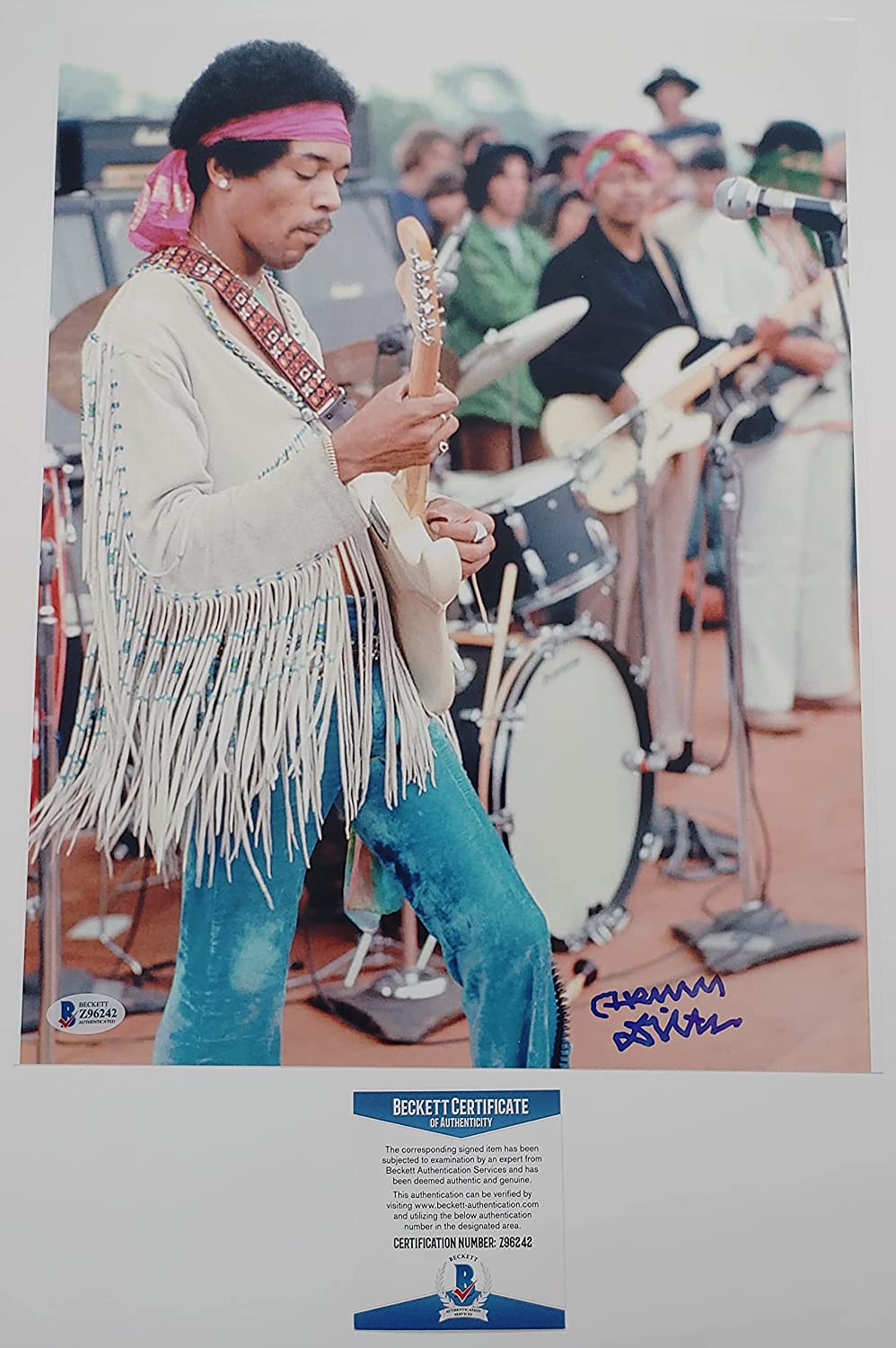 Henry Diltz signed 11x14 Jimi Hendrix photo Proof Beckett COA autograph STAR