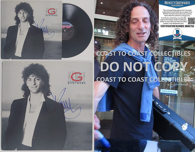 Kenny G Saxophonist signed autographed Duotones album vinyl proof Beckett COA STAR
