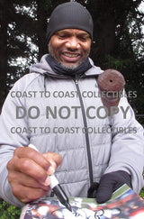 Eric Metcalf autographed Cleveland Browns football 8x10 photo proof COA.