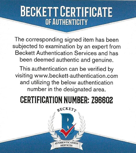 Phil Simms signed New York Giants logo football proof Beckett COA autographed