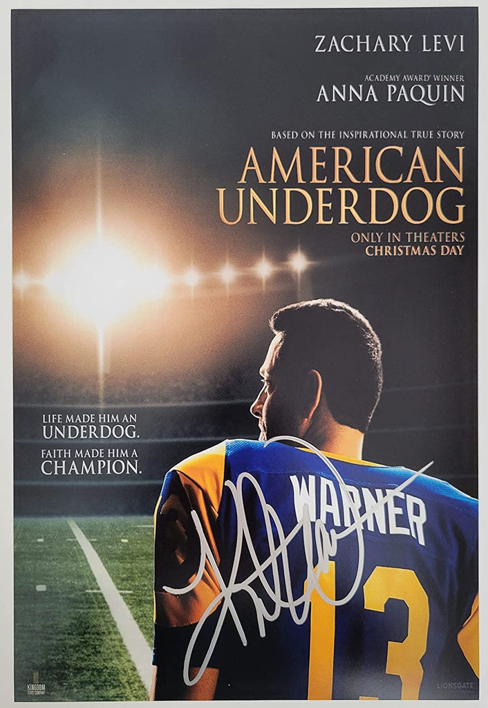 Kurt Warner signed American Underdog 12x18 poster photo COA proof autographed Star