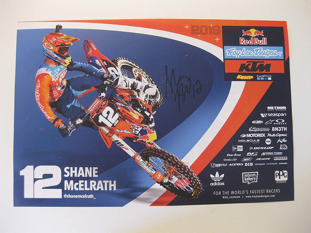 Shane McElrath, supercross, motocross, signed, autographed, 12x18 poster, COA will be included.
