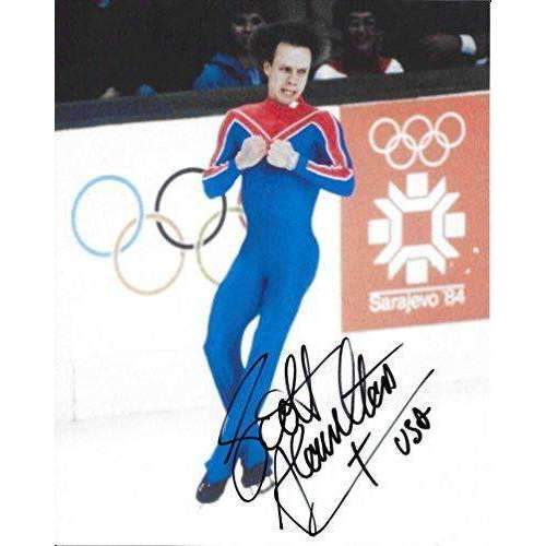 Scott Hamilton, Figure Skater, Olymics, USA Gold, Signed, Autographed, Hockey 8x10 Photo, a Coa with the Proof Photo of Scott Signing Will Be Included-