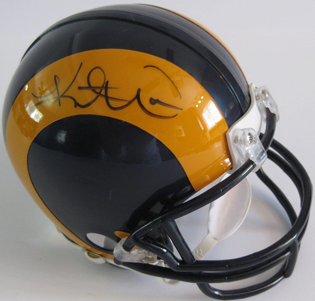Kurt Warner MVP signed autographed St Louis Rams mini helmet proof Beckett COA