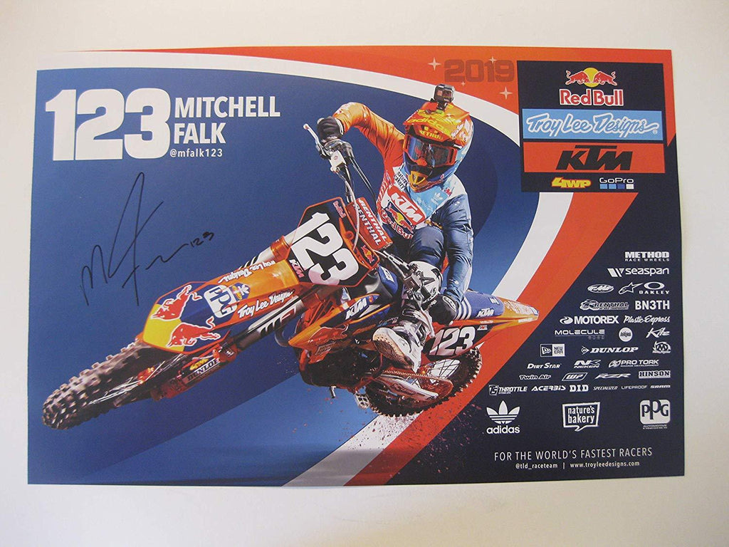 Mitchell Falk, supercross, motocross, signed, autographed, 12x18 poster, COA will be included