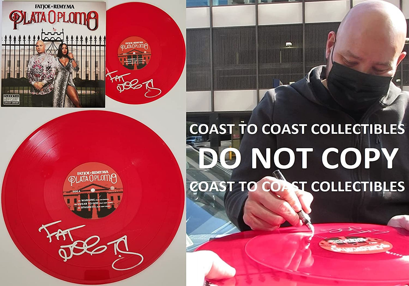 Fat Joe signed autographed Plata O Plomo album vinyl Record COA exact proof STAR