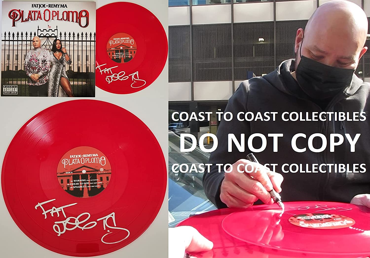 Fat Joe signed autographed Plata O Plomo album vinyl Record COA exact proof STAR