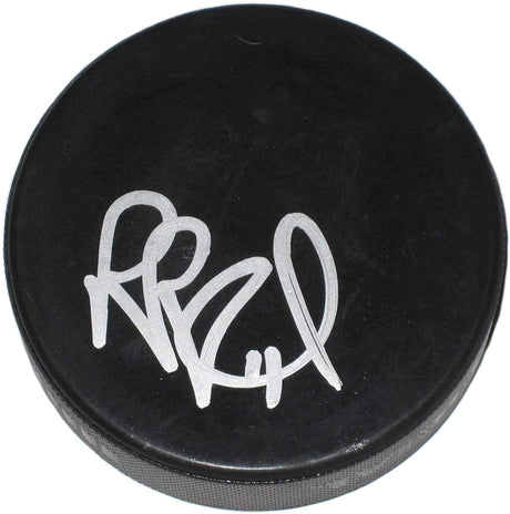 Rob Blake San Jose Sharks LA Kings Avalanche signed Hockey puck proof Beckett COA
