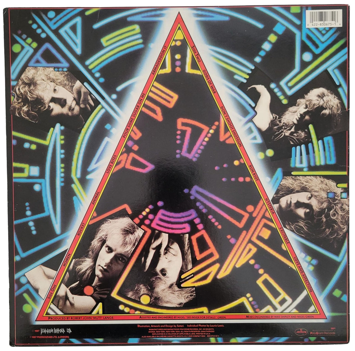 Def Leppard signed Hysteria album COA exact proof Elliott,Allen,Collen,Savage Vinyl record STAR