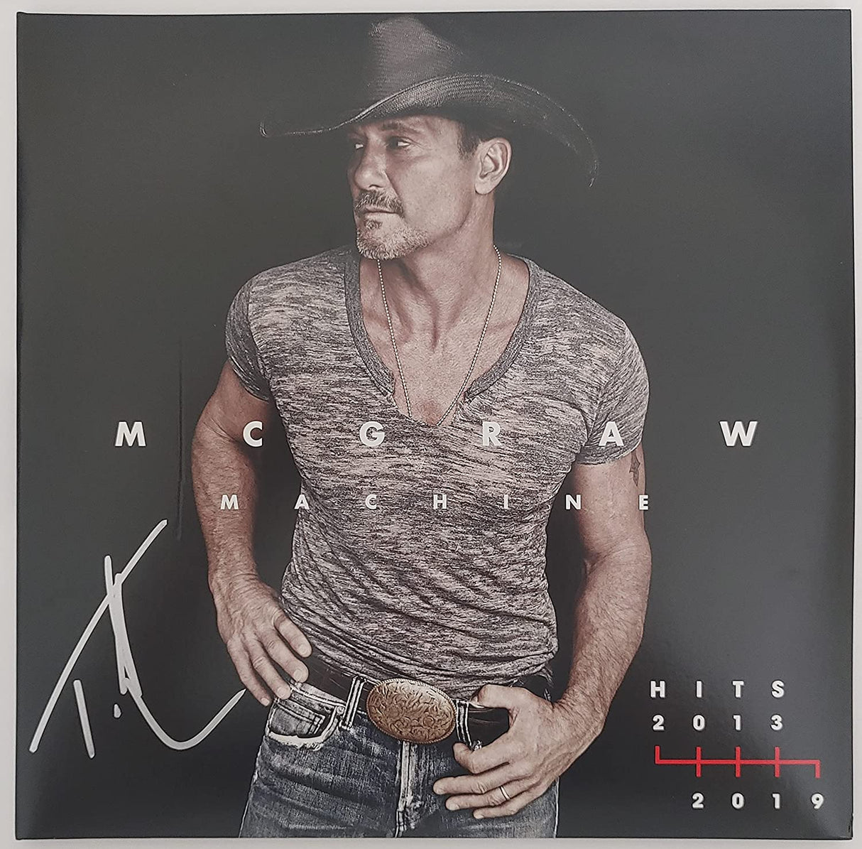 Tim McGraw signed autographed Machine album vinyl Record exact proof Beckett COA Star