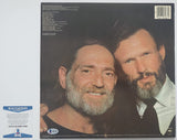 Willie Nelson signed sings Kristofferson album vinyl record proof Beckett COA STAR