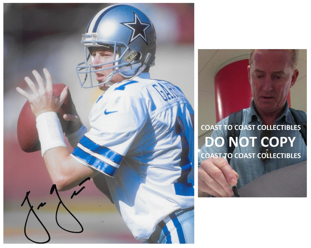 Jason Garrett signed Dallas Cowboys football 8x10 photo COA proof autographed