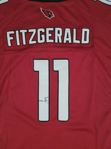 Larry Fitzgerald signed Arizona Cardinals football jersey COA proof autographed