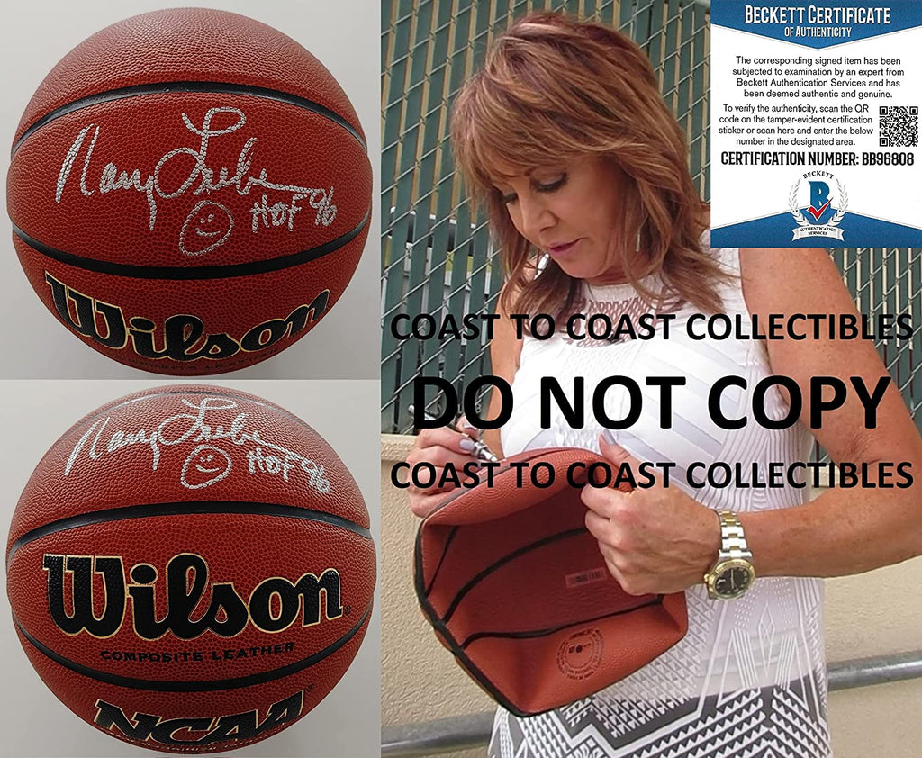 Nancy Lieberman Old Dominion Phoenix Mercury signed NCAA basketball proof Beckett COA