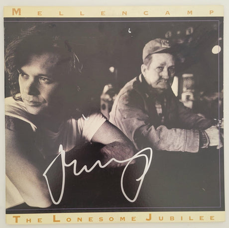 John Cougar Mellencamp signed The Lonesome Jubilee album Vinyl COA proof auto STAR