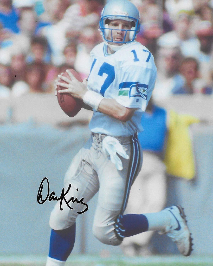 Dave Krieg, Seattle Seahawks, signed, autographed, 8x10 photo, COA proof