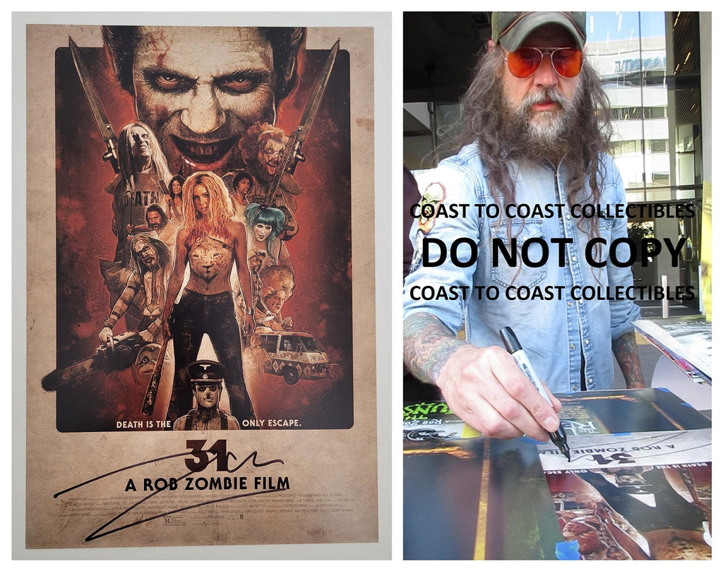 Rob Zombie signed horror film 31 12x18 movie poster photo COA Proof star autographed