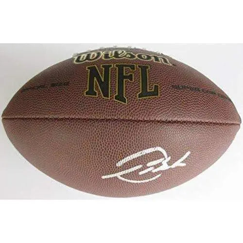 Devontae Booker Denver Broncos, Utah signed, autographed NFL football - COA and proof photo