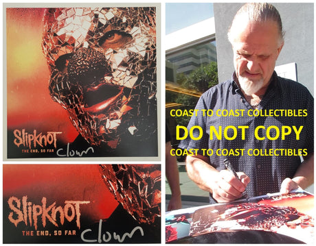 Clown Slipknot metal band signed 12x12 photo COA exact Proof autographed STAR