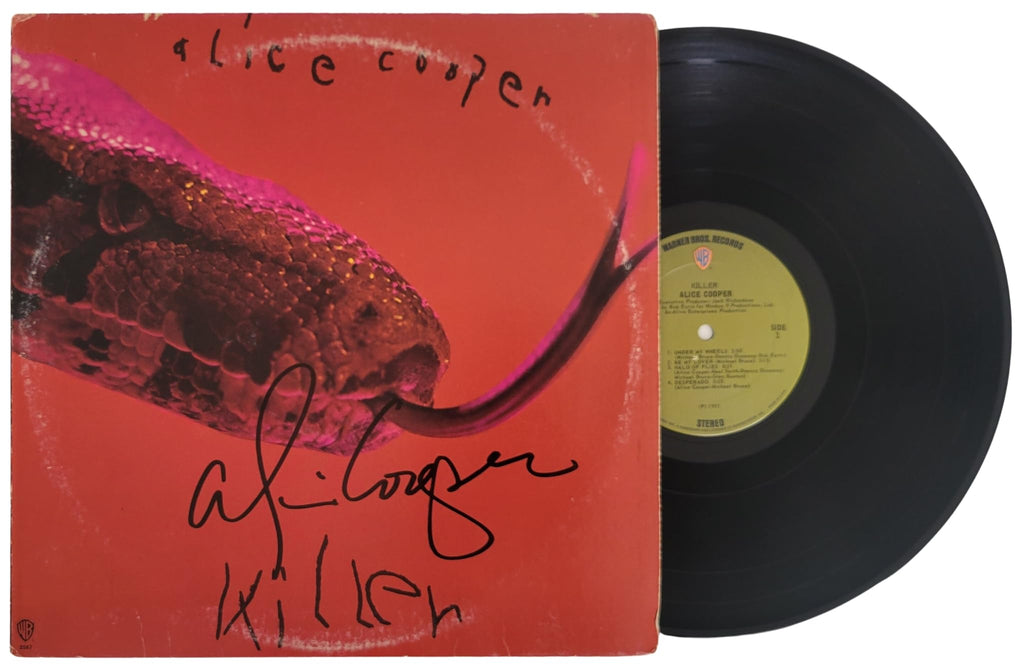 Alice Cooper signed Killer Album vinyl record Proof COA autographed STAR