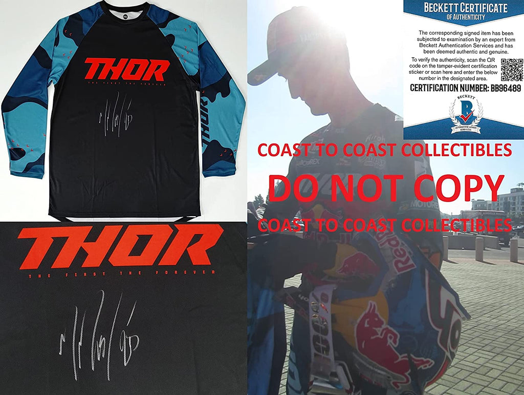 Marvin Musquin Supercross Motocross signed autographed Thor Jersey proof Beckett COA.