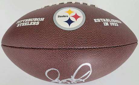 Jerome Bettis signed Pittsburgh Steelers logo football proof Beckett COA autographed