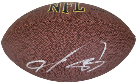 Vernon Davis SF 49ers Broncos Washington signed NFL football proof COA autographed
