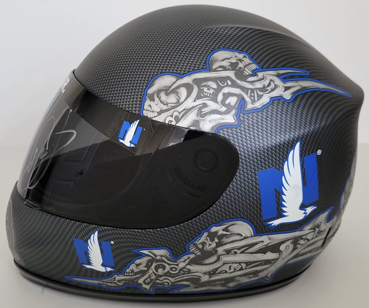 Dale Earnhardt JR signed Nation Wide Nascar full size helmet COA proof autographed