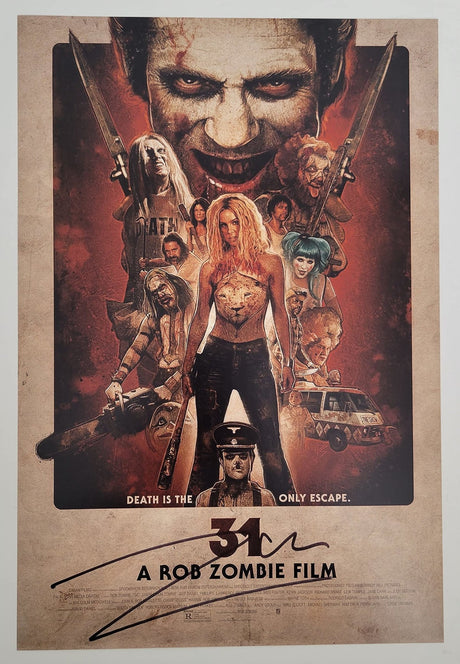 Rob Zombie signed horror film 31 12x18 movie poster photo COA Proof star autographed