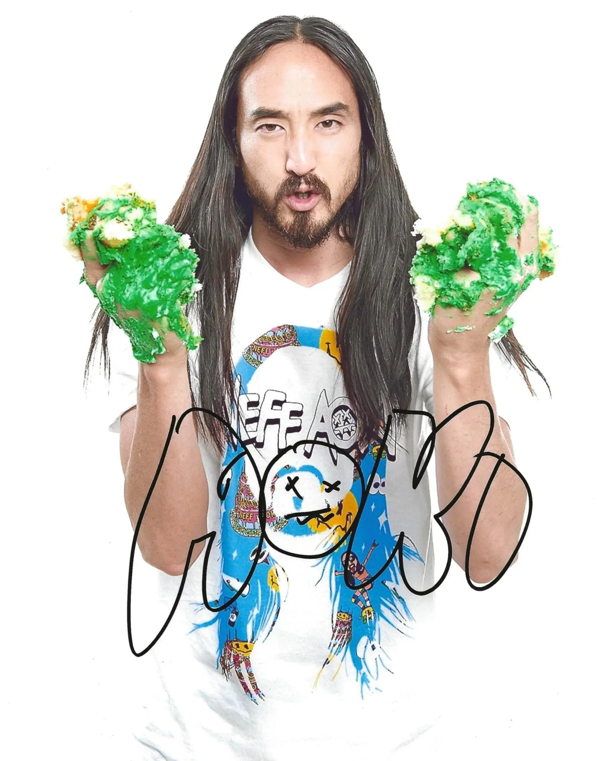 DJ Steve Aoki EDM Music Producer signed 8x10 Photo COA Proof autographed STAR