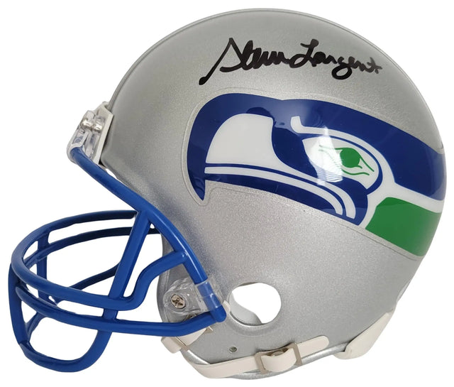Steve Largent Signed Seattle Seahawks Mini Football Helmet Proof Beckett Autographed