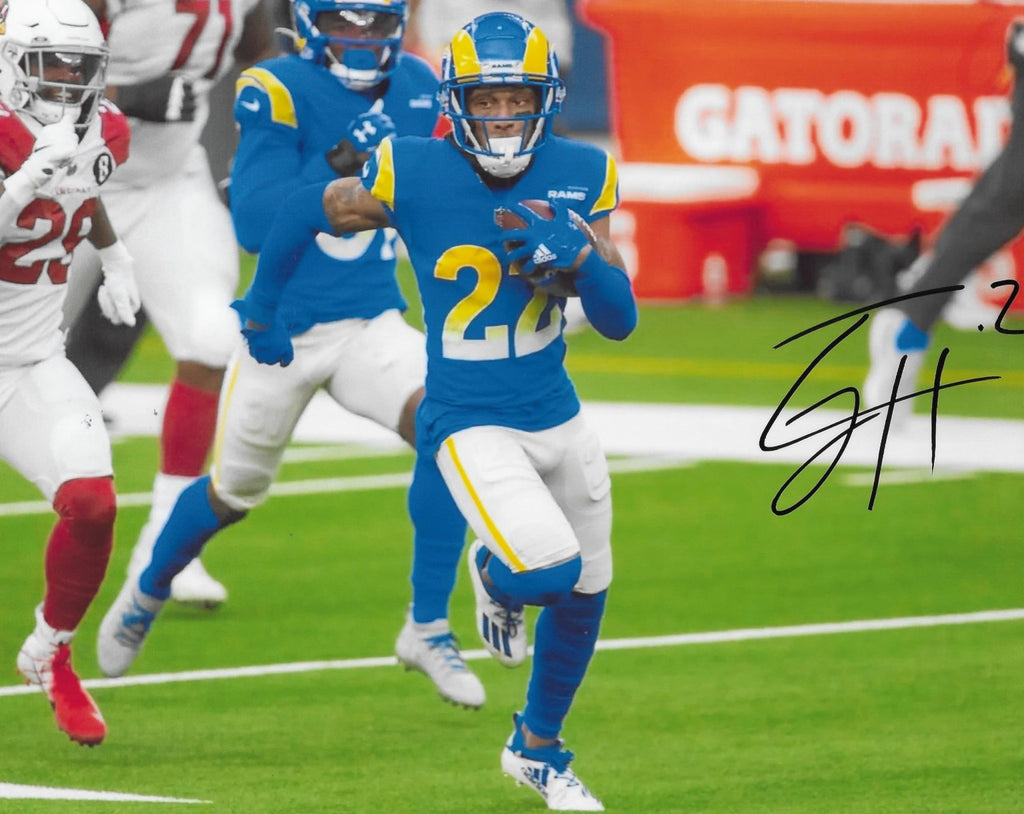 Troy Hill signed Los Angeles Rams football 8x10 photo Proof COA autographed..