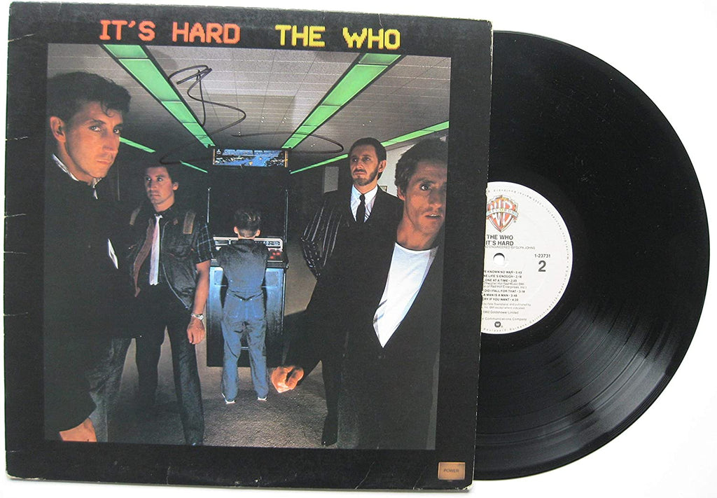 Pete Townshend signed The Who It's Hard album vinyl record proof Beckett COA STAR