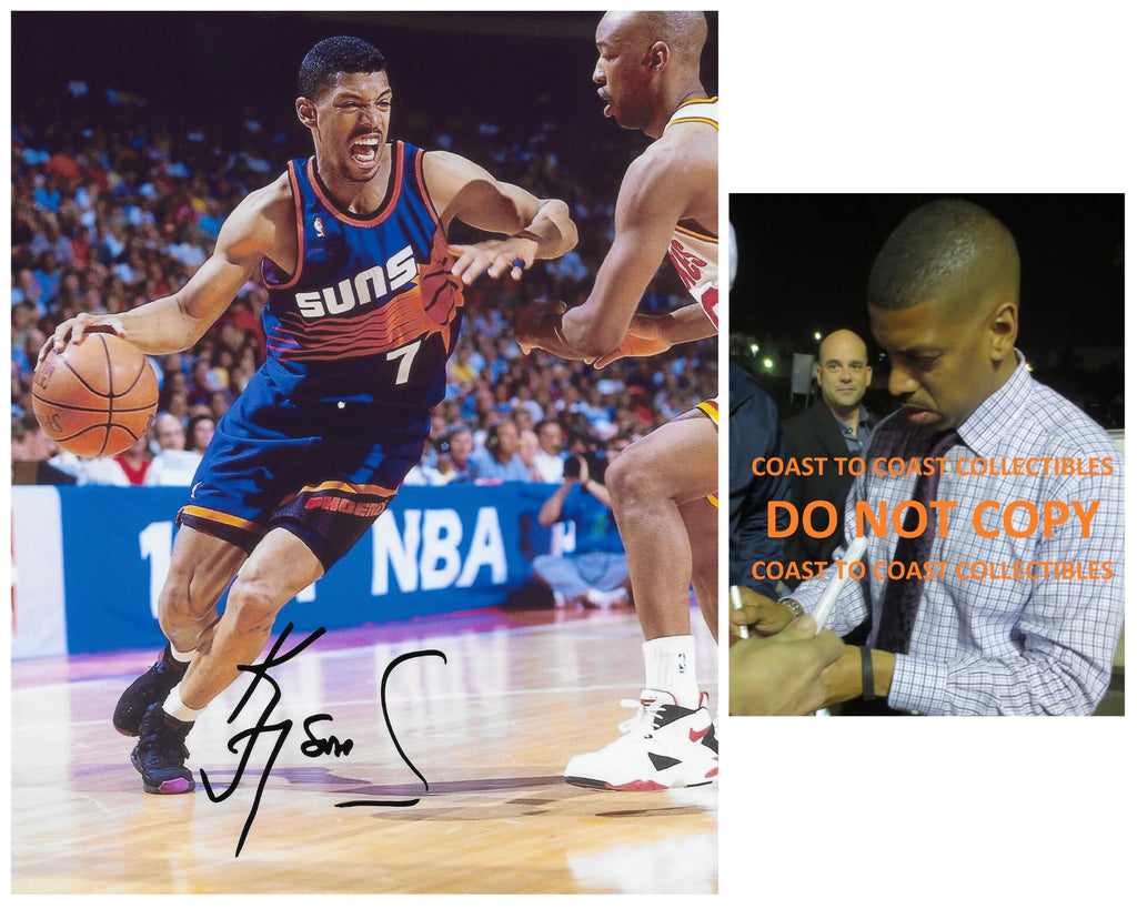 Kevin Johnson signed Phoenix Suns basketball 8x10 photo COA Proof autographed.
