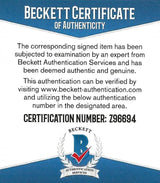 Joe Theisman Washington Notre Dame signed football proof Beckett COA autographed