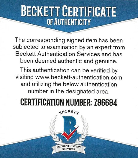 Joe Theisman Washington Notre Dame signed football proof Beckett COA autographed
