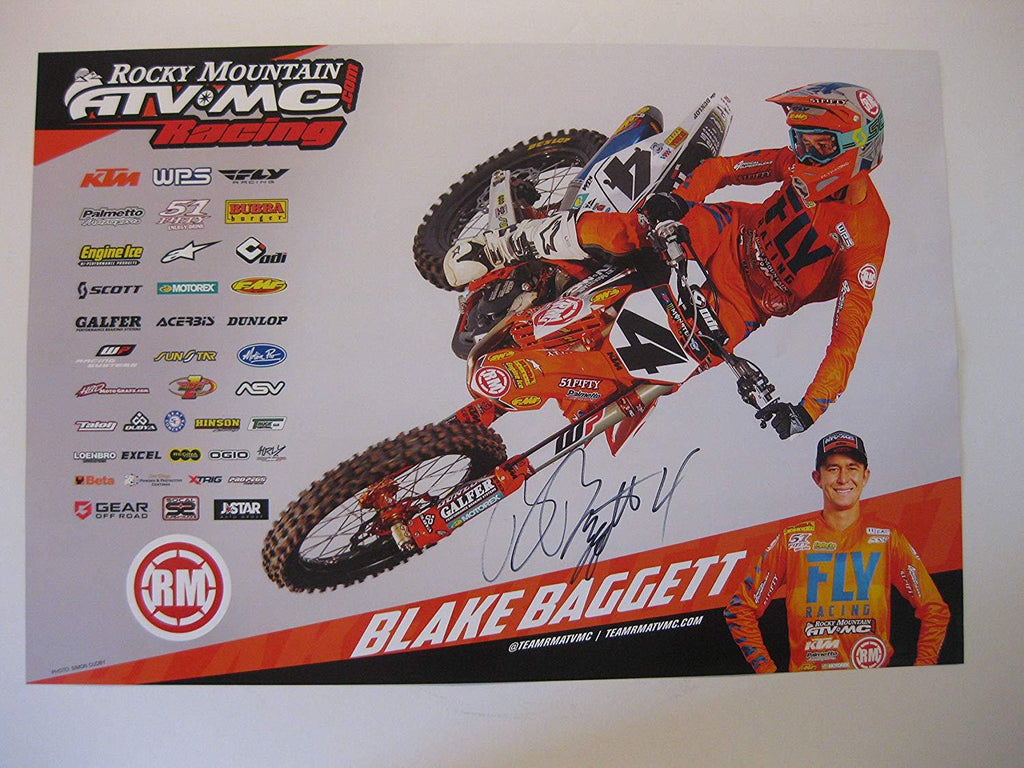 Blake Baggett, Supercross, Motocross, signed, autographed, 12x18 Poster, COA will be included,