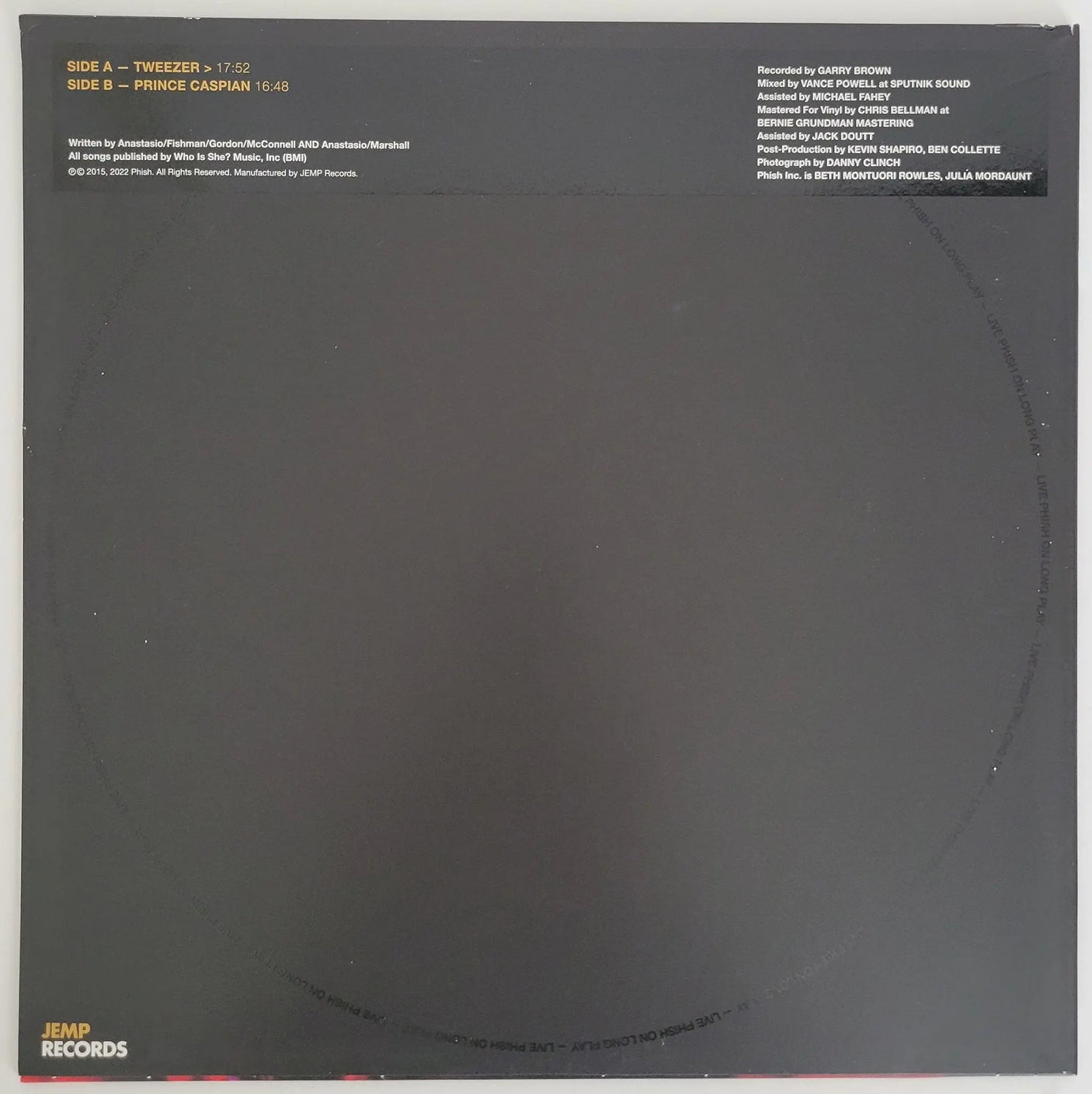 Trey Anastasio Mike Gordon signed Phish 03 Recorded live album vinyl COA proof STAR