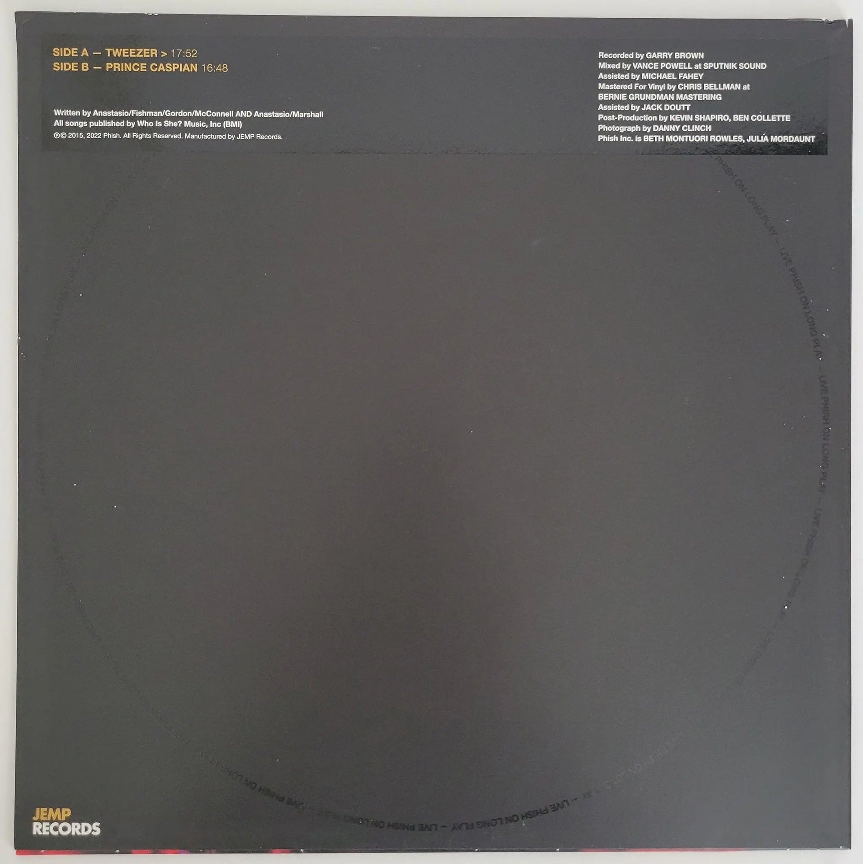 Trey Anastasio Mike Gordon signed Phish 03 Recorded live album vinyl COA proof STAR