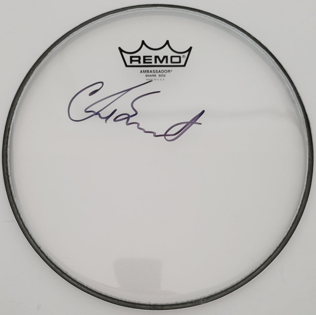 Chad Smith Red Hot Chili Peppers Drummer signed Drumhead COA proof autographed. STAR