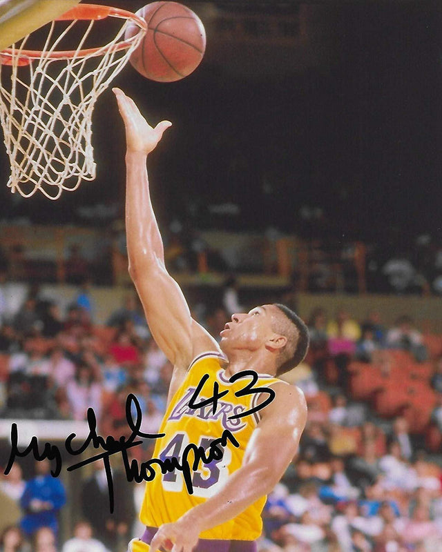 Mychal Thompson Los Angeles Lakers signed, autographed, 8x10 Photo.proof COA