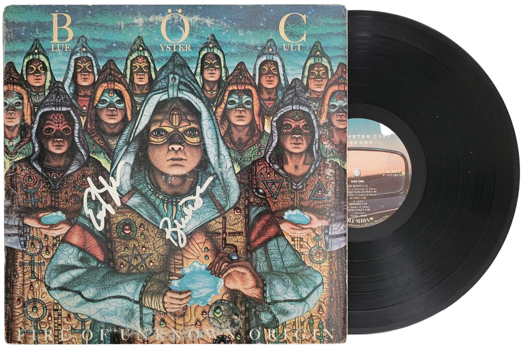 Buck Dharma Eric Bloom signed Blue Oyster Cult Fire of Unknown Origin album proof COA autographed STAR