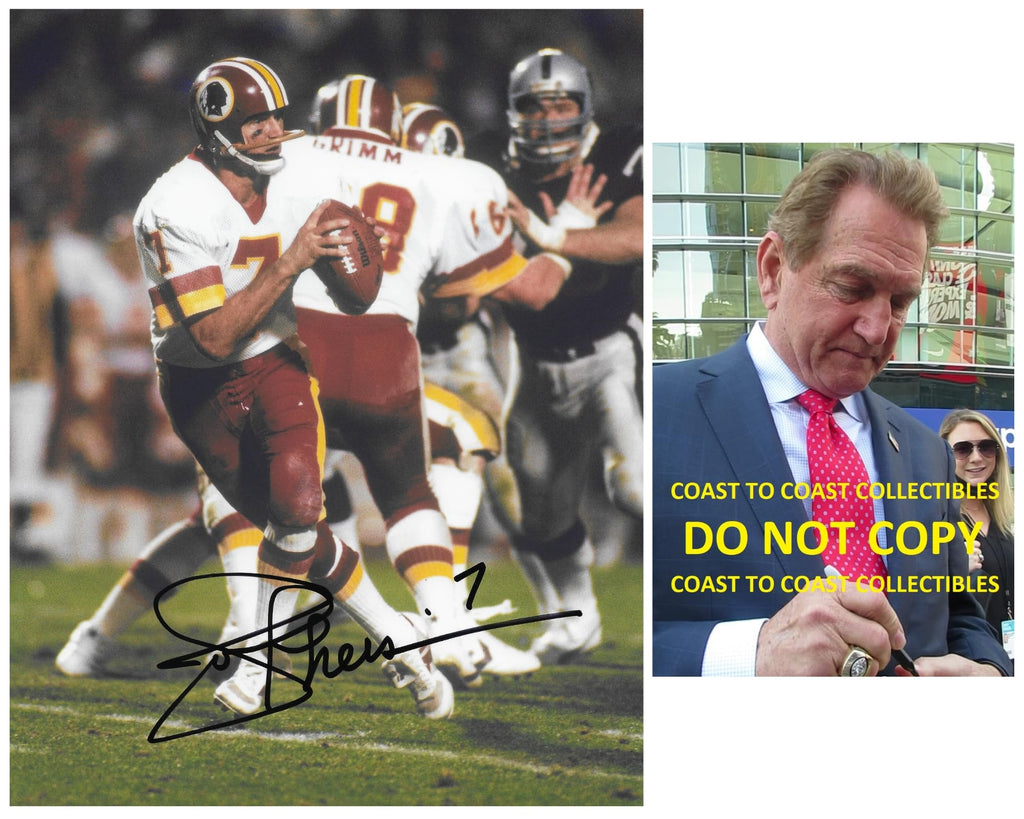 Joe Theisman Signed Washington Football 8x10 Photo Proof COA Autographed.