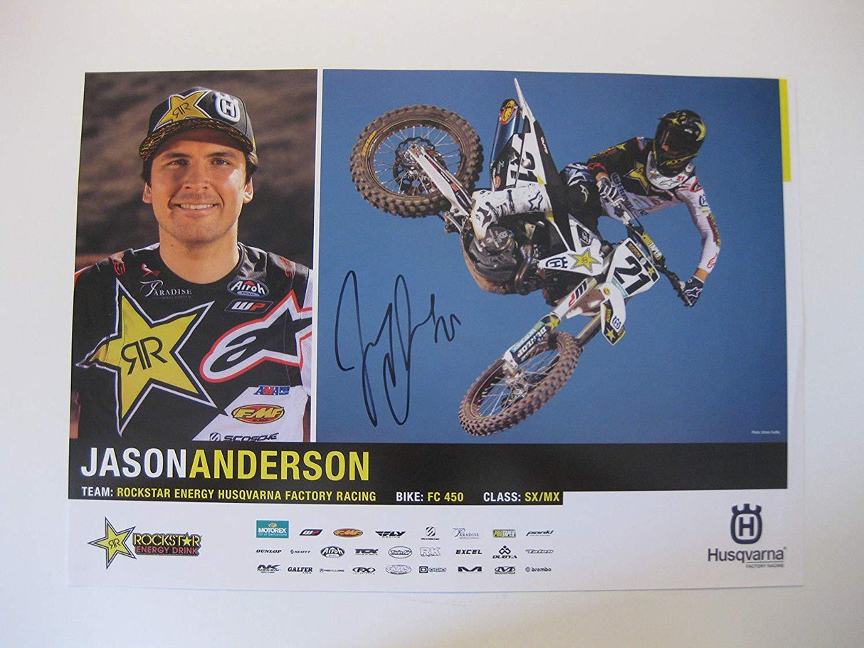Jason Anderson, supercross, motocross, signed, autographed, 11x17 Poster, COA will be included.